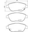 Jeu de 4 plaquettes de frein avant HELLA 8DB 355 020-881 - Visuel 2