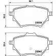 Jeu de 4 plaquettes de frein arrière HELLA 8DB 355 020-991 - Visuel 1