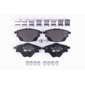 Jeu de 4 plaquettes de frein arrière HELLA 8DB 355 021-001