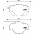 Jeu de 4 plaquettes de frein arrière HELLA 8DB 355 021-001 - Visuel 2