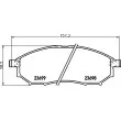 Jeu de 4 plaquettes de frein avant HELLA 8DB 355 021-101 - Visuel 2