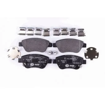 Jeu de 4 plaquettes de frein avant HELLA 8DB 355 021-131