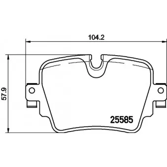 Jeu de 4 plaquettes de frein arrière HELLA 8DB 355 021-161