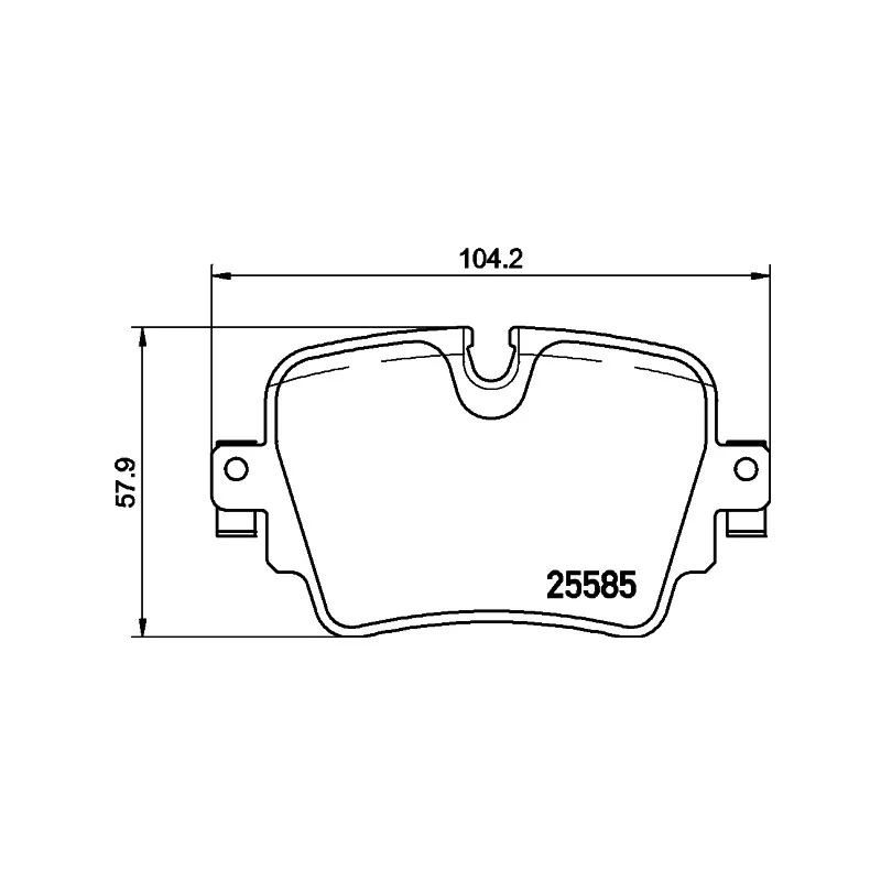 Jeu de 4 plaquettes de frein arrière HELLA 8DB 355 021-161