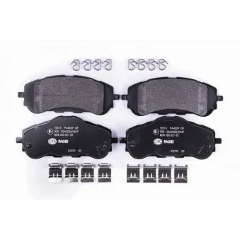Jeu de 4 plaquettes de frein avant HELLA 8DB 355 021-321