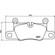 Jeu de 4 plaquettes de frein arrière HELLA 8DB 355 021-351 - Visuel 2