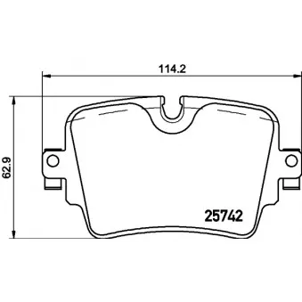 Jeu de 4 plaquettes de frein arrière HELLA 8DB 355 021-391
