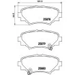Jeu de 4 plaquettes de frein arrière HELLA 8DB 355 021-411 - Visuel 2