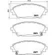 Jeu de 4 plaquettes de frein avant HELLA 8DB 355 021-421 - Visuel 2