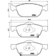 Jeu de 4 plaquettes de frein avant HELLA 8DB 355 021-431 - Visuel 2