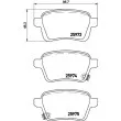 Jeu de 4 plaquettes de frein arrière HELLA 8DB 355 021-441 - Visuel 2