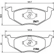 Jeu de 4 plaquettes de frein avant HELLA 8DB 355 021-531 - Visuel 2