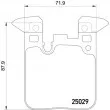 Jeu de 4 plaquettes de frein arrière HELLA 8DB 355 021-611 - Visuel 2