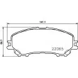 Jeu de 4 plaquettes de frein avant HELLA 8DB 355 021-691 - Visuel 2