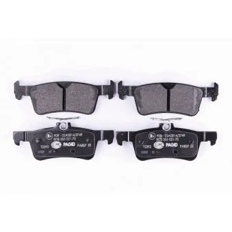 Jeu de 4 plaquettes de frein arrière HELLA 8DB 355 021-701