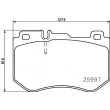 Jeu de 4 plaquettes de frein avant HELLA 8DB 355 021-741 - Visuel 2
