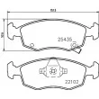 Jeu de 4 plaquettes de frein avant HELLA 8DB 355 021-751 - Visuel 2