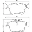Jeu de 4 plaquettes de frein arrière HELLA 8DB 355 021-831 - Visuel 2