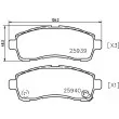 Jeu de 4 plaquettes de frein avant HELLA 8DB 355 021-871 - Visuel 2
