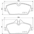 Jeu de 4 plaquettes de frein avant HELLA 8DB 355 021-881 - Visuel 2