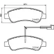 Jeu de 4 plaquettes de frein arrière HELLA 8DB 355 021-901 - Visuel 2