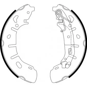 Jeu de mâchoires de frein HELLA 8DB 355 022-221