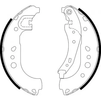 Jeu de mâchoires de frein HELLA 8DB 355 022-281