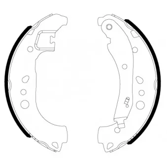 Jeu de mâchoires de frein HELLA 8DB 355 022-911