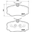 Jeu de 4 plaquettes de frein avant HELLA 8DB 355 023-071 - Visuel 2