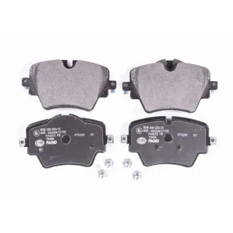 Jeu de 4 plaquettes de frein avant HELLA 8DB 355 023-131
