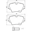 Jeu de 4 plaquettes de frein avant HELLA 8DB 355 023-131 - Visuel 2