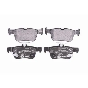 Jeu de 4 plaquettes de frein arrière HELLA 8DB 355 023-301