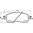 Jeu de 4 plaquettes de frein avant HELLA 8DB 355 023-321 - Visuel 2