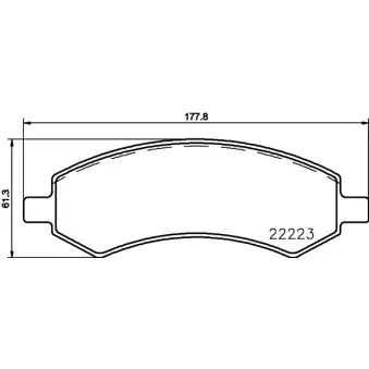Jeu de 4 plaquettes de frein avant HELLA 8DB 355 023-331