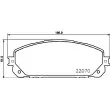 Jeu de 4 plaquettes de frein avant HELLA 8DB 355 023-391 - Visuel 2