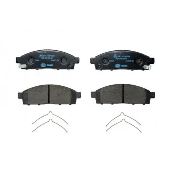 Jeu de 4 plaquettes de frein avant HELLA 8DB 355 023-401