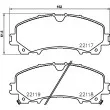 Jeu de 4 plaquettes de frein avant HELLA 8DB 355 024-621 - Visuel 2