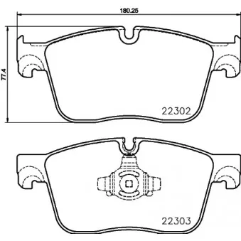 Jeu de 4 plaquettes de frein avant HELLA 8DB 355 024-661