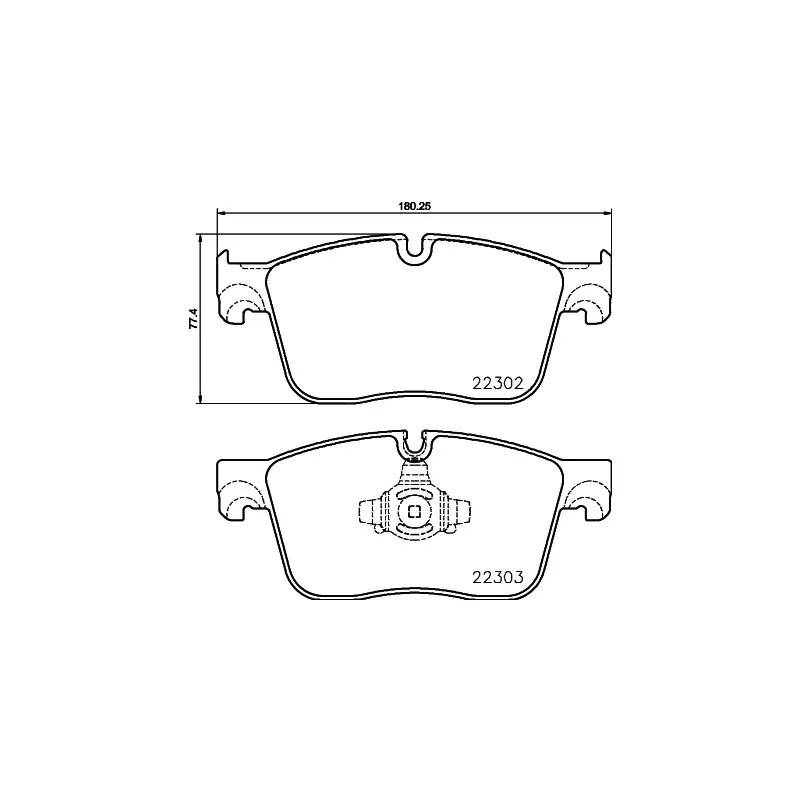 Jeu de 4 plaquettes de frein avant HELLA 8DB 355 024-661