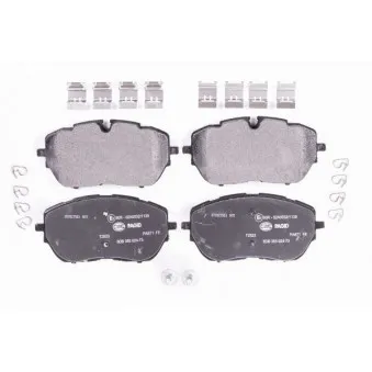 Jeu de 4 plaquettes de frein avant HELLA 8DB 355 024-731