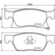 Jeu de 4 plaquettes de frein avant HELLA 8DB 355 024-771 - Visuel 2