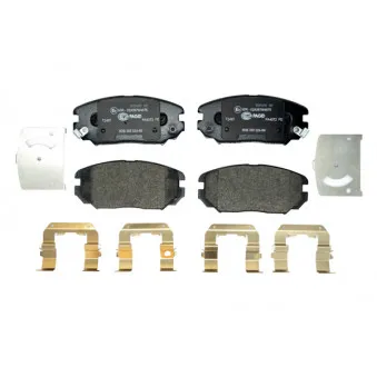 Jeu de 4 plaquettes de frein avant HELLA 8DB 355 024-891