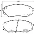 Jeu de 4 plaquettes de frein avant HELLA 8DB 355 024-901 - Visuel 2