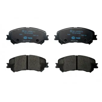 Jeu de 4 plaquettes de frein avant HELLA 8DB 355 025-081