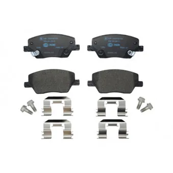 Jeu de 4 plaquettes de frein avant HELLA 8DB 355 025-111