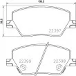 Jeu de 4 plaquettes de frein avant HELLA 8DB 355 025-111 - Visuel 2