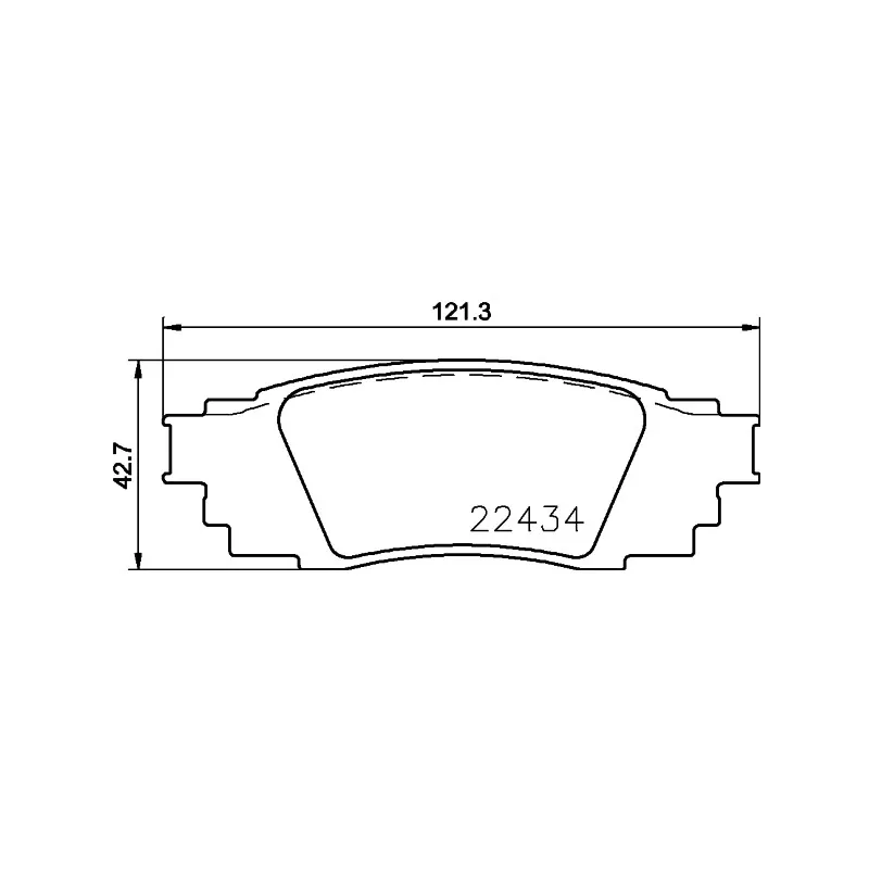Jeu de 4 plaquettes de frein arrière HELLA 8DB 355 025-121