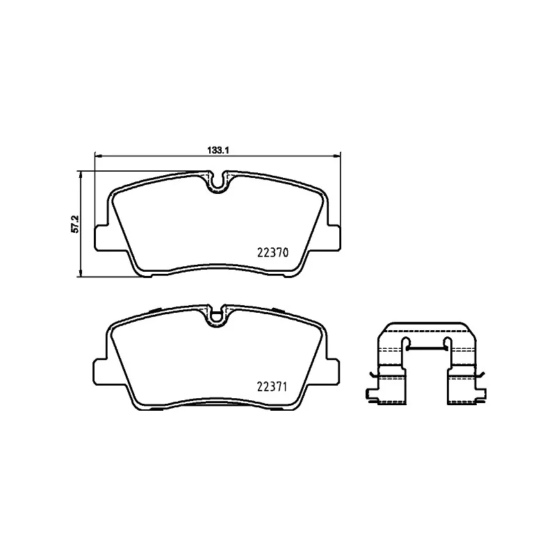 Jeu de 4 plaquettes de frein arrière HELLA 8DB 355 025-151