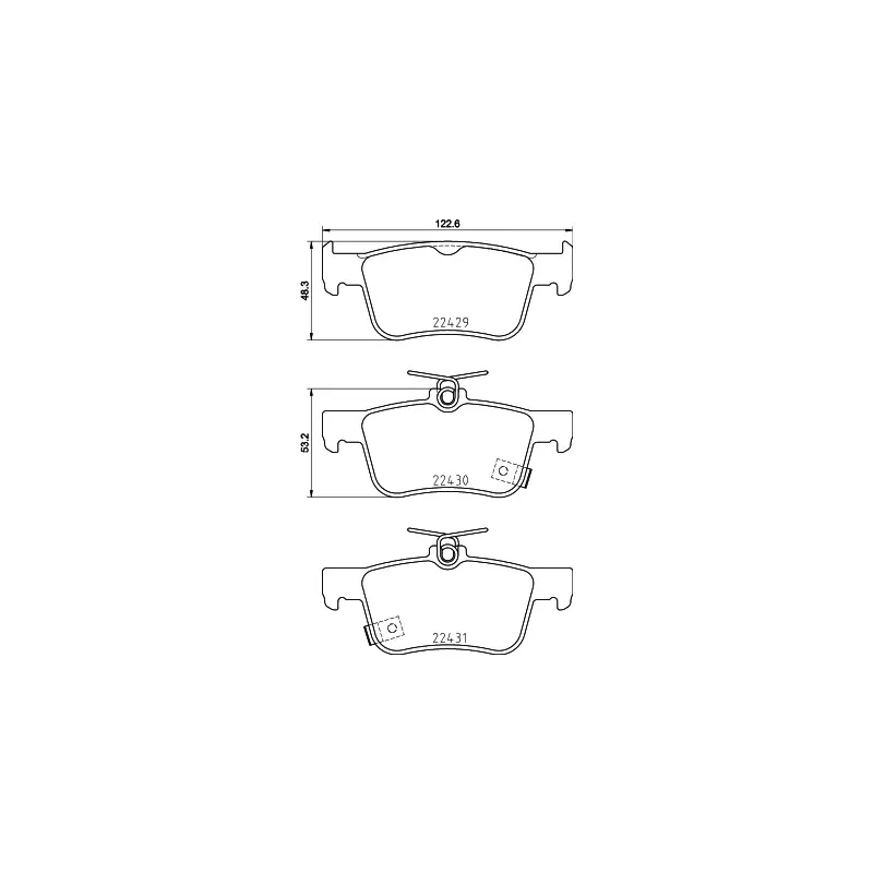 Jeu de 4 plaquettes de frein arrière HELLA 8DB 355 025-251
