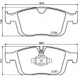 Jeu de 4 plaquettes de frein avant HELLA 8DB 355 025-261 - Visuel 2